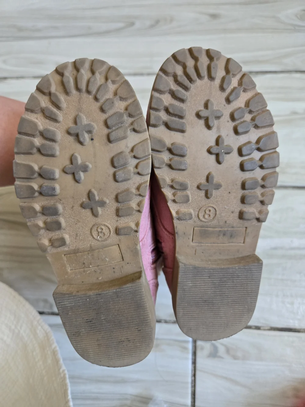 Source Unknown Pink Kids Lace-Up Fur Lined Boots